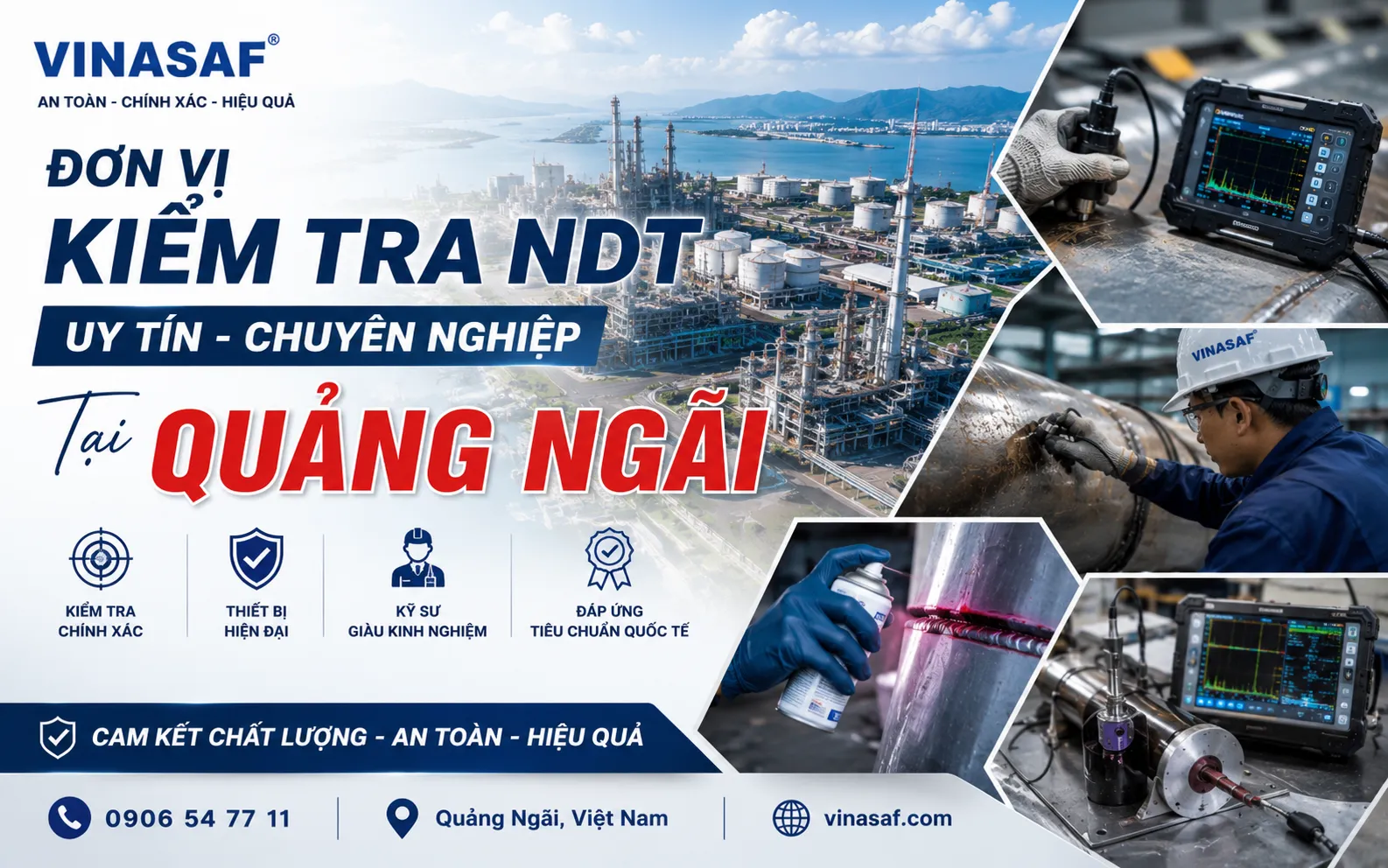 Đơn vị kiểm tra ndt uy tín chuyên nghiệp tại Quảng Ngãi