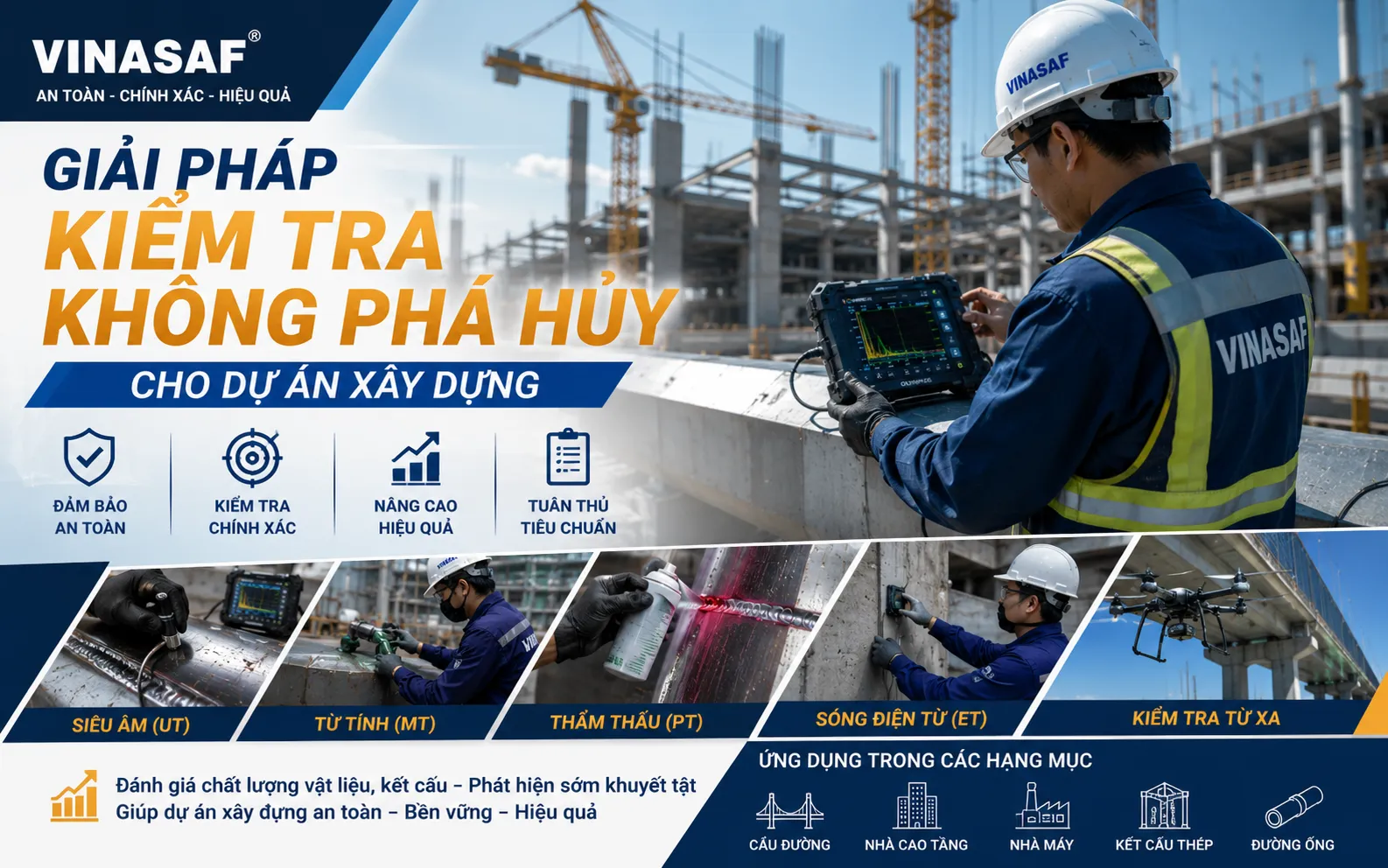Giải pháp kiểm tra không phá hủy cho dự án xây dựng